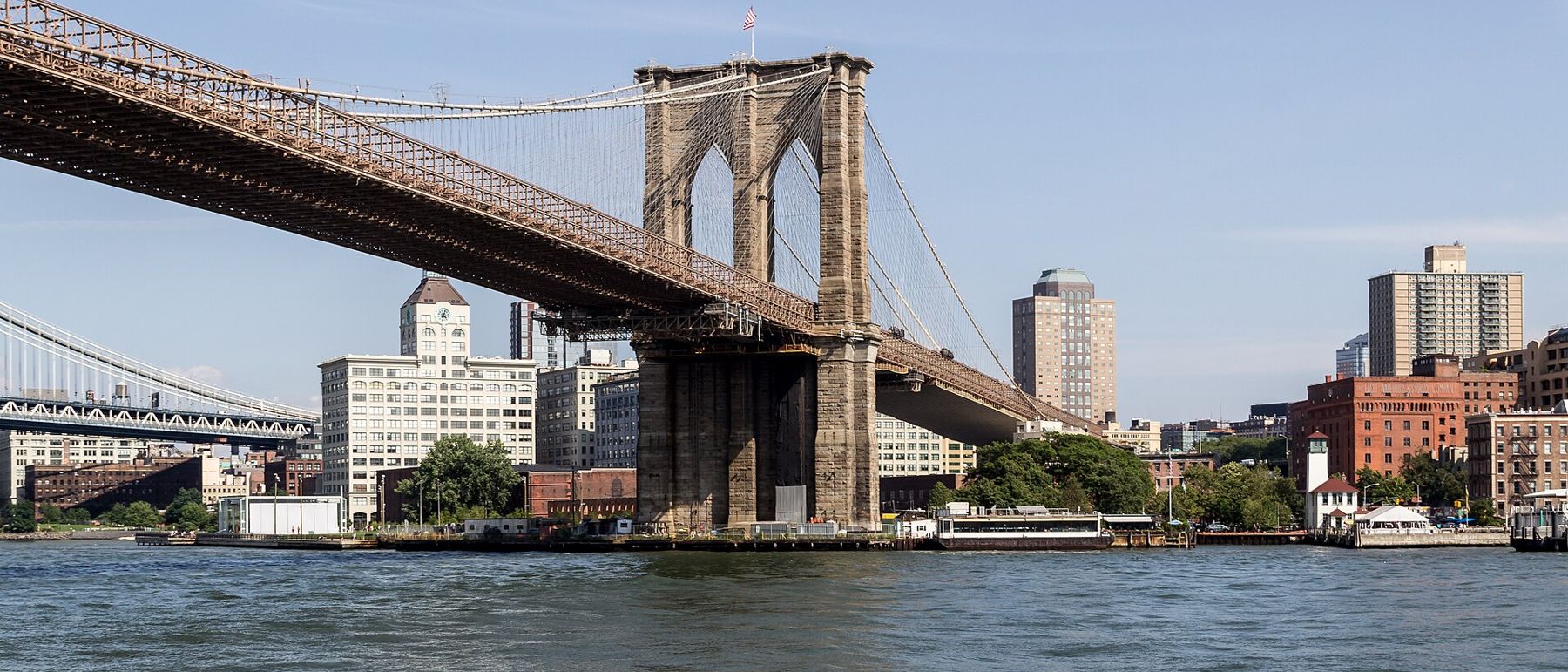 The Brooklyn Bridge and Manhattan skyline, New York City